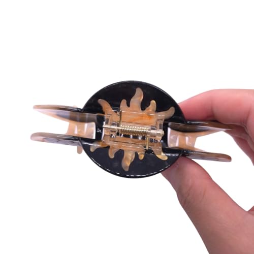 OMG Decor Boho Sun Claw Hair Clips – Moon Design, Large Acetate Hair Clip Set