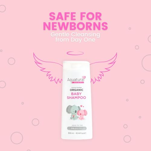 Organic Baby Shampoo - Gentle, Tear-Free, Plant-Based Formula for Sensitive Skin 10.14 Fl Oz