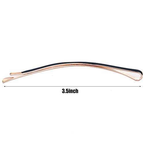 LONEEDY Black Curved Jumbo Bobby Pins Pack of 10 Hair Clips for Thick & Long Hair