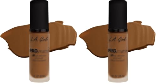 L.A. Girl Pro.matte Foundation Nutmeg 4 oz (Pack of 2)