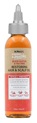 Dr. Miracle's Restoring Hair Oil with Black Castor, Tea Tree & Mango Butter - 4oz