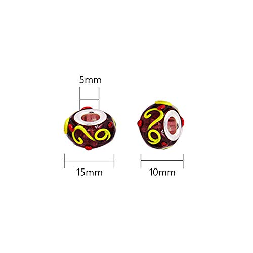 AIPRIDY Murano Glass Beads 10x15mm with Silver Brass Cores - DIY Jewelry Making (50 Pack, Purple)