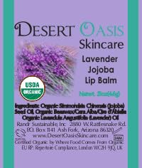 Organic Lavender Hand Salve & Lip Balm Set with Jojoba Oil