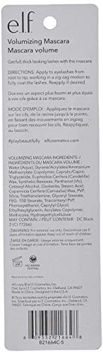 e.l.f. Volumizing Mascara - Fuller, Thicker Lashes, Black, 0.19 Fl Oz