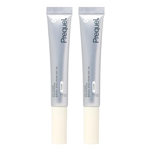 Prequel Skin Lip Visor, Clear Lip Balm with SPF 30 PA+++. Mint Flavored with Non-Sticky Finish ? Moisturizing Semi Gloss Balm Sunscreen for Daily Use - 2 Pack