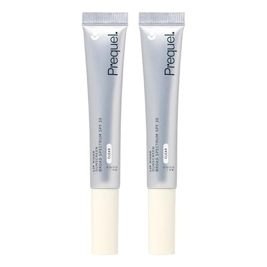 Prequel Skin Lip Visor, Clear Lip Balm with SPF 30 PA+++. Mint Flavored with Non-Sticky Finish ? Moisturizing Semi Gloss Balm Sunscreen for Daily Use - 2 Pack