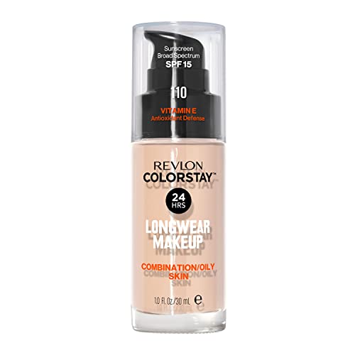 Revlon ColorStay Longwear Makeup for Oily Skin, 110 Ivory, 1 fl oz