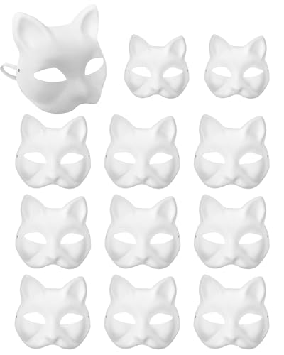 DIY White Paper Cat Masks for Cosplay & Masquerade Costume Props