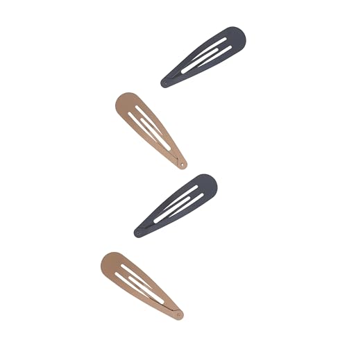 Goody Snap Hair Clips 6 Count Black/Brown - Comfort Contour Barrettes for All Hair Types