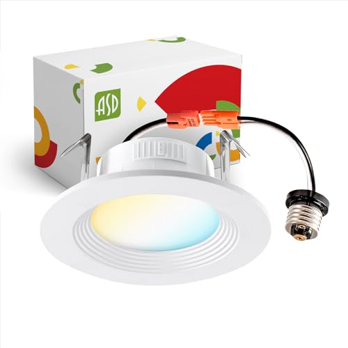 ASD 4 Inch Dimmable LED Recessed Light - 9W, 2700K-5000K, Wet Rated