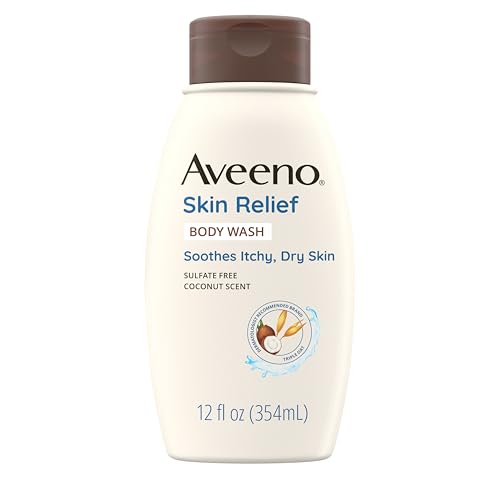 Aveeno Skin Relief Body Wash with Coconut Scent, 12 fl oz - Gentle Cleanser for Dry & Sensitive Skin
