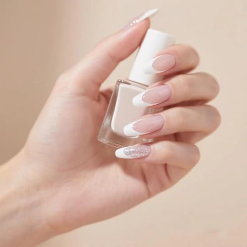 RIKWOG Almond Gel Nail Tips - 600PCS Pre-Etched Clear Fake Nails