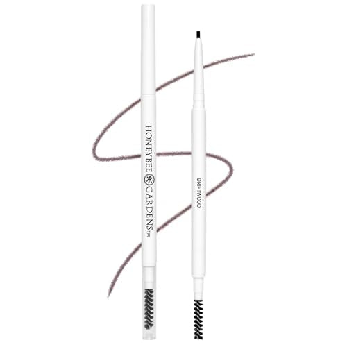 Honeybee Gardens Fine Point Brow Pencil - Driftwood Ultra-Slim Definer