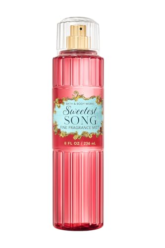 Bath & Body Works Sweetest Song Fragrance Mist 8oz | Floral & Fruity Body Spray with Raspberries & Jasmine