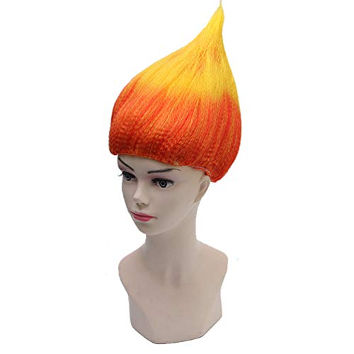 DUDUWIG Flame Color Flame Style Wig Unisex Costume Wig for Kids & Adults