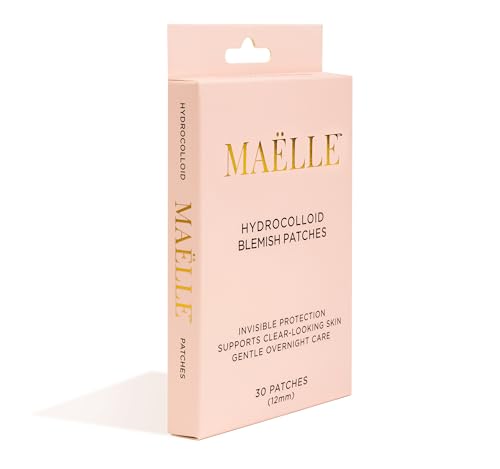 Maëlle Hydrocolloid Blemish Patches - Invisible Acne Spot Treatment, 30 Ct