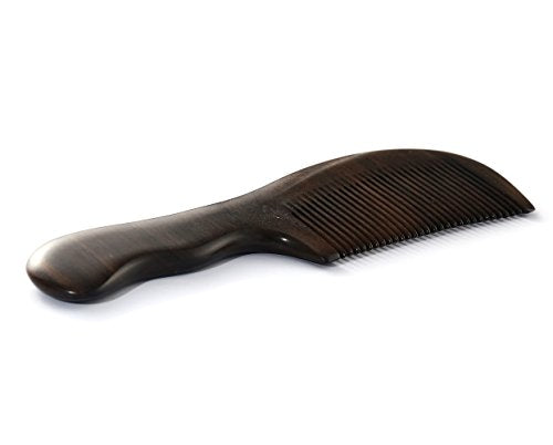 Liasun Handmade Natural Chacate Preto Wood Comb - Anti-Static Fine Tooth