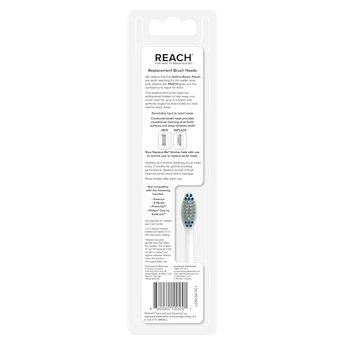 Reach SmileSonic Pro Essential Clean Replacement Toothbrush Heads - 5 Pack for Philips Sonicare