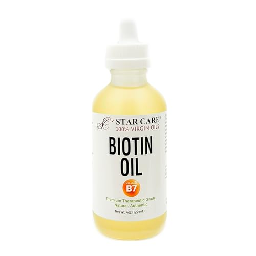 STAR CARE 100% Virgin Biotin Oil for Hair Growth and Skin Care, 4oz