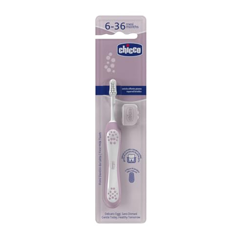 Chicco Lilac Baby Toothbrush for 6 Months & Up – Pack of 1, Purple