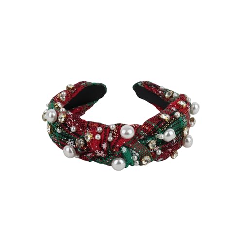 CURASA Green Christmas Headband for Women & Girls Elegant Holiday Hair Accessory