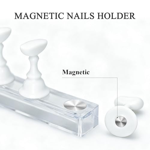 Magnetic Nail Stand Display Set for Acrylic Nails Practice