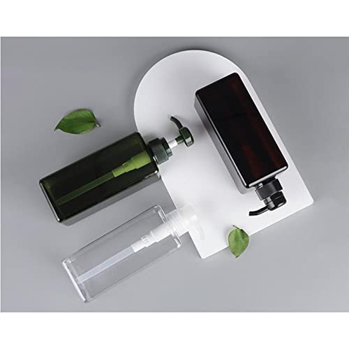 JiatuA 22oz (650ml) Clear Refillable Plastic Pump Dispenser 2 Pack