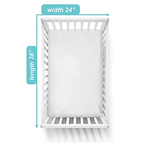 TL Care Fitted Mini Crib Sheets 2 Pack - 100% Cotton, Soft & Breathable, 24x38"