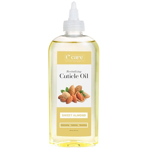 C CARE Sweet Almond Cuticle Oil - 8 Fl Oz for Stronger Nails