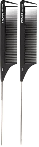 Fromm F3015 Limitless 9-Inch Pin Tail Comb - Heat Resistant & Durable (2 Pack)