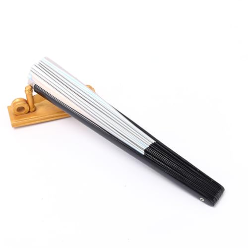 Multicolored Folding Fan - 13-Inch Handheld UV Rave Accessory