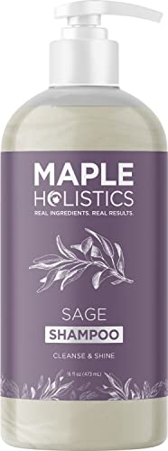 Sage and Rosemary Shampoo - Sulfate Free, 16 Fl Oz for Dry Scalp