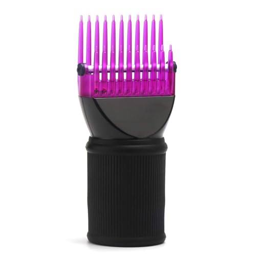 Segbeauty Purple Blow Dryer Comb Attachment for 1.57-1.97 inch Nozzles, Professional Hair Styling Tool