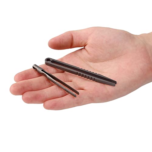 NHDT 2-Piece Mini Titanium EDC Tweezers – Ultralight Precision Tool