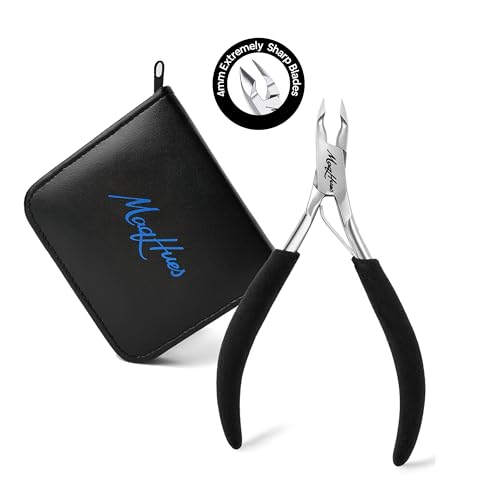 Black Professional Cuticle Trimmer with Travel Case - Stainless Steel