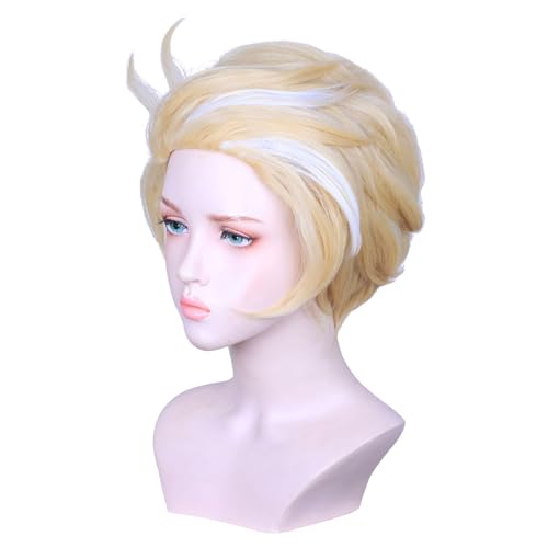 Blonde and White Cosplay Wig for Men - Premium Halloween Costume
