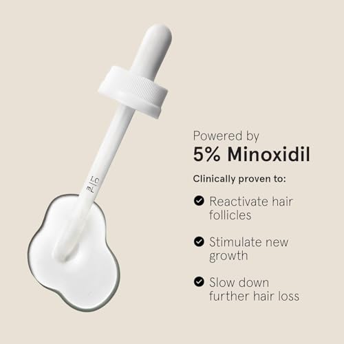 Keeps Minoxidil Solution 5% for Men - Extra Strength Topical Hair Regrowth Treatment - Non-Greasy Scalp Solution - Clinically Proven to Increase Hair Growth - 3 Month Supply (3 x 2 fl oz Bottles)