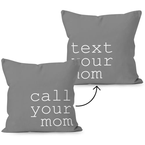 Reversible Linen Throw Pillow Cover 18x18 for Home Decor