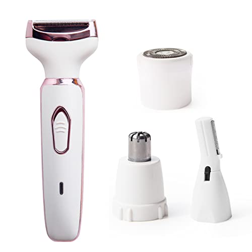 ANFOOS 4-in-1 Electric Razor for Women - Painless Body & Face Trimmer