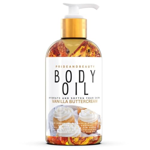 PrideandBeauty Vanilla After Shower Oil - Hydrating Body Oil, 4 oz