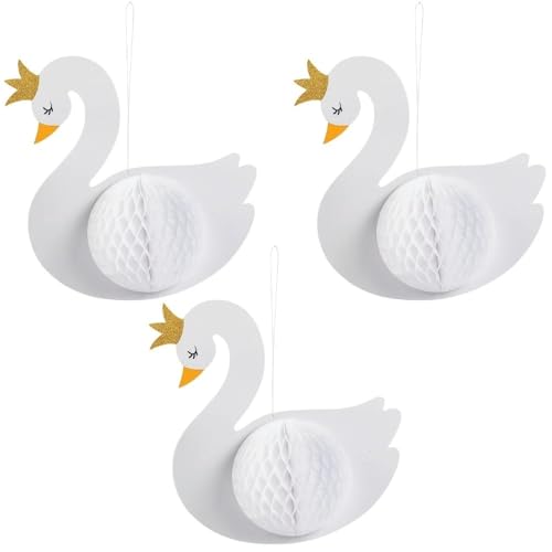 Sweet Swan Hanging Decor - 3 Piece Baby Shower Garland