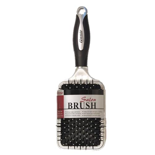 Annie Jumbo Paddle Brush - 10" Soft Grip Hairbrush with Ball Tipped Bristles