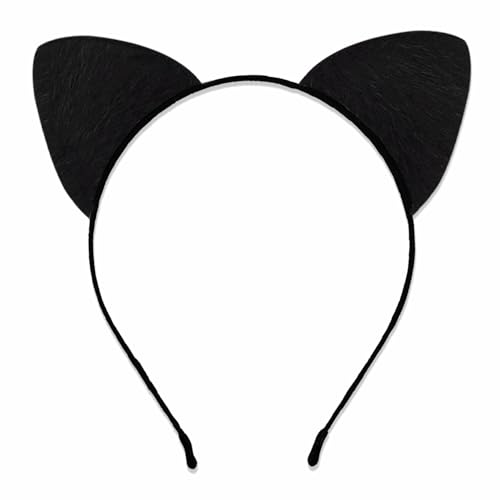 Black Cat Ears Headband for Women - Halloween Costume Accessory