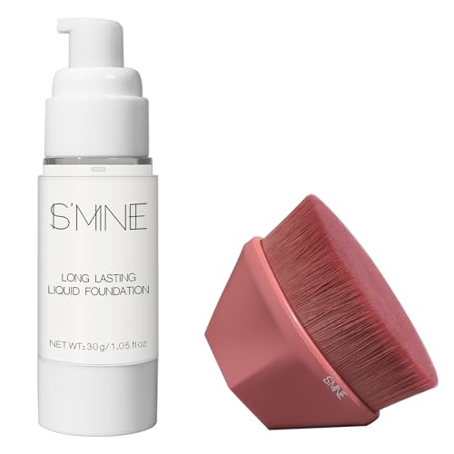 IS'MINE White Liquid Foundation with Kabuki Brush - Flawless Coverage