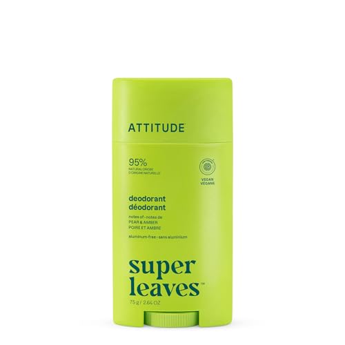 ATTITUDE Aluminum-Free Deodorant with Natural Ingredients - Pear & Amber