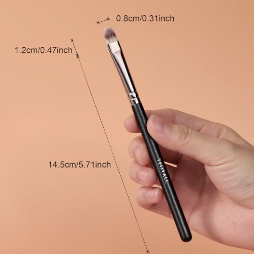 TEOYALL Round Flat Concealer Brush - Synthetic Precise Spot Coverage Tool