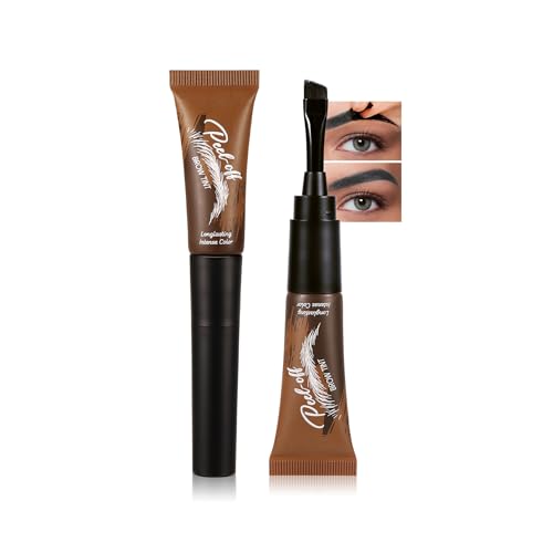 Black Eyebrow Gel Peel Off - Waterproof Temporary Tint for Defined Brows