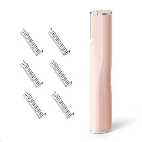 pvqKing Sonic Dermaplaning Tool for Women - Rechargeable Pink Face Razor