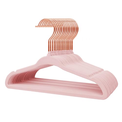 Stormix Baby Velvet Hangers - 16 Pack Non-Slip Space Saving 11'' Pink