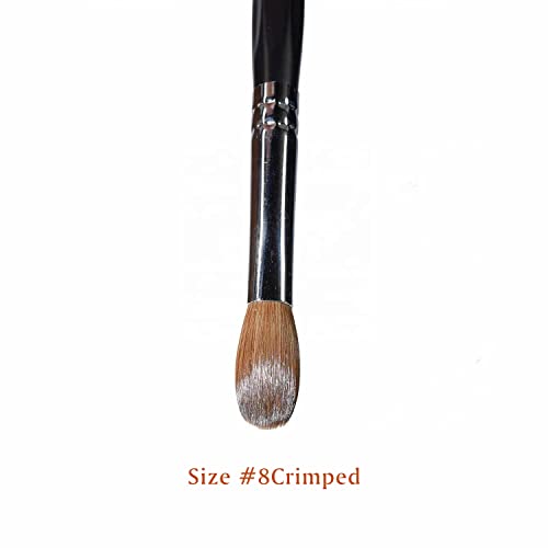 Yasterd Size 8 Kolinsky Acrylic Nail Brush - Oval Crimped Professional Tool